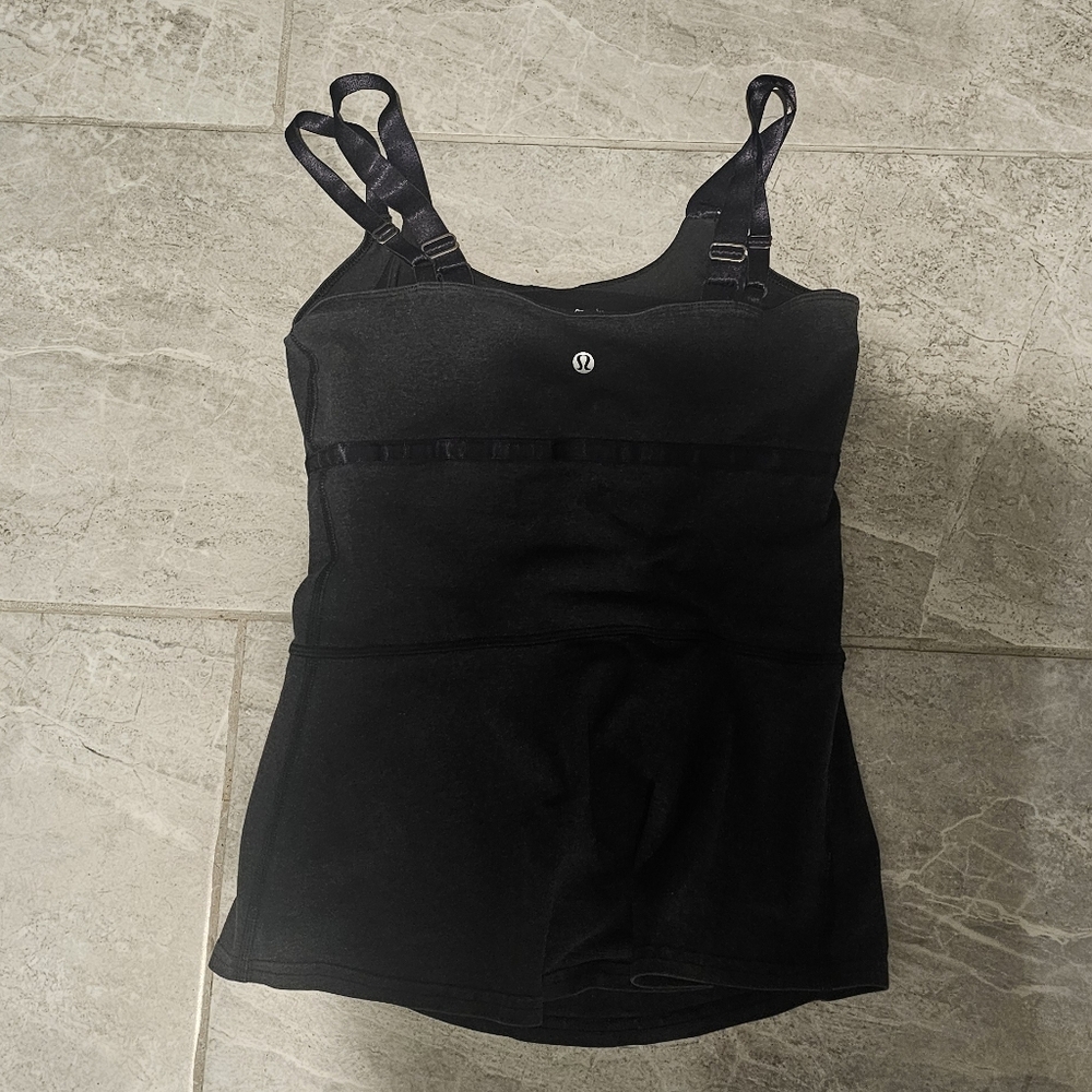 Lululemon Black Double Lined Adjustable Strap Spo… - image 1